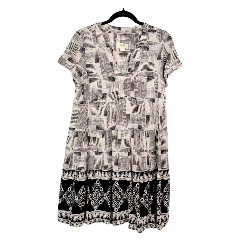 Anthropology Maeve Tania Tiered  Boho Costal Tunic Dress Retaied $130 Women's SP